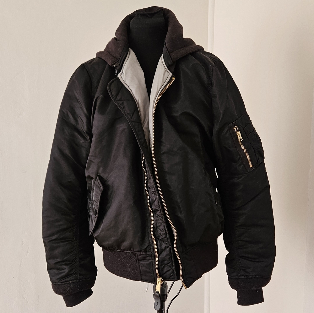 Alpha Industries MA-1 Natus Black Bomber Jacket Women's M